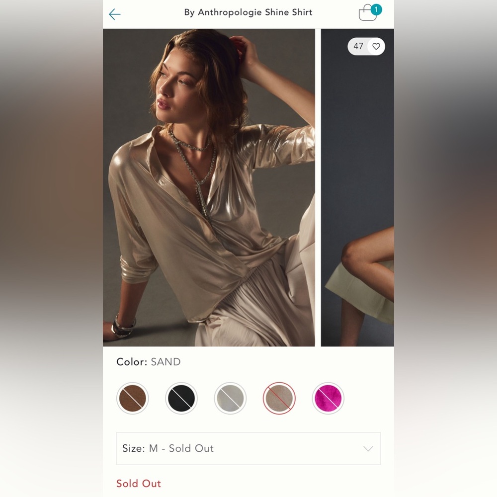 Anthropologie shine shirt.